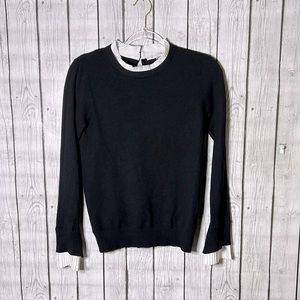 Sioni Milano| Long Sleeve Flute Sleeve Black sweater top size Small